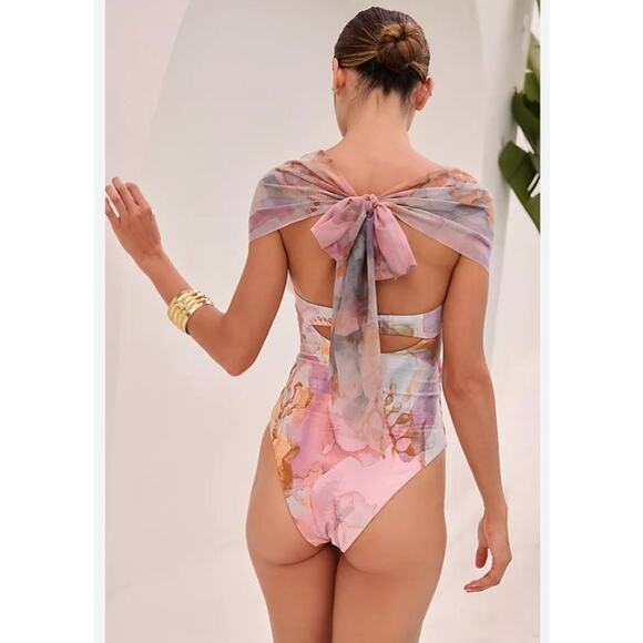 ANDREA IYAMAH Sz S Small Ando 1pc Swimsuit Convertible Tie Scarf NWT - Picture 12 of 16